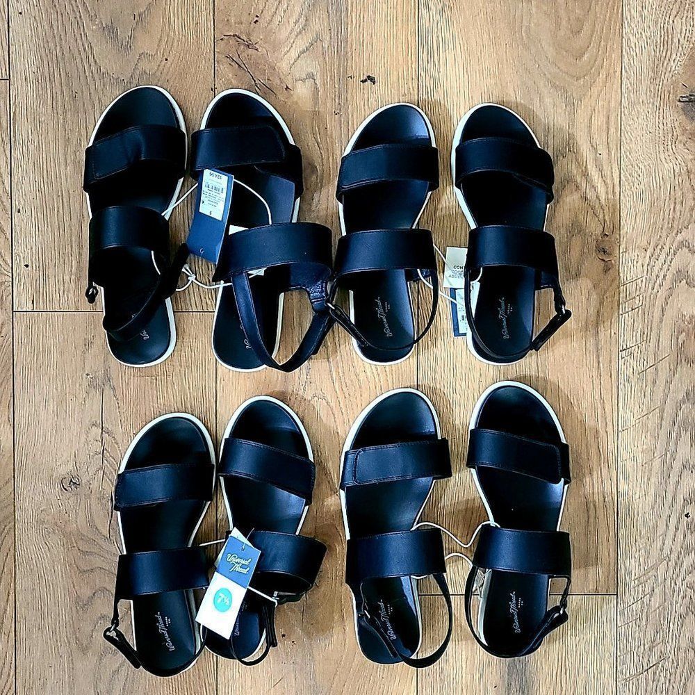 Women's Sandals Ankle Double Strap Adjustable Multiple Sizes NWT